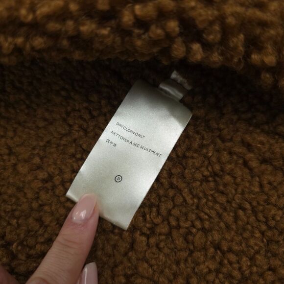 NEW Free People London Vegan Coat Black Sherpa 90s Y2k Grunge Boho Downtown Girl - Picture 12 of 12